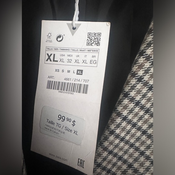 Zara oversized check blazer - Picture 3 of 5
